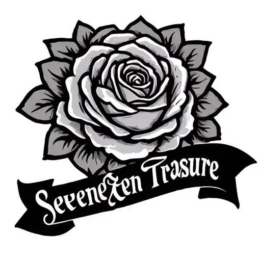 Sample Minimalist Tattoo For Seventeen And Treasure Logo