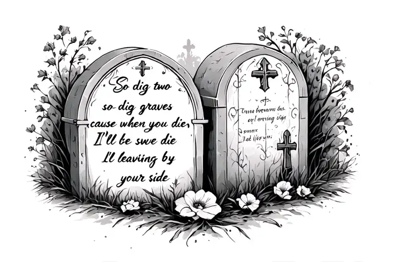 So Dig Two Graves 'Cause When You Diei Swear I'll Be Leaving By Your Side