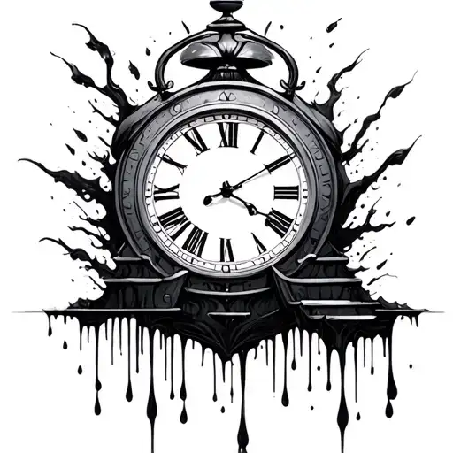 Clock With Drip With Stairs