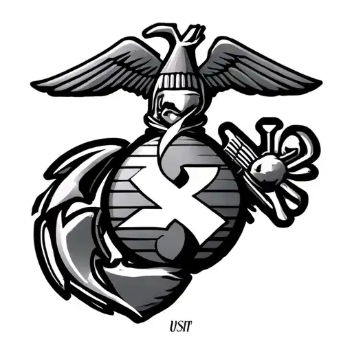 Usmc Sgt Veteran Greek Letters For Usmc Emblem