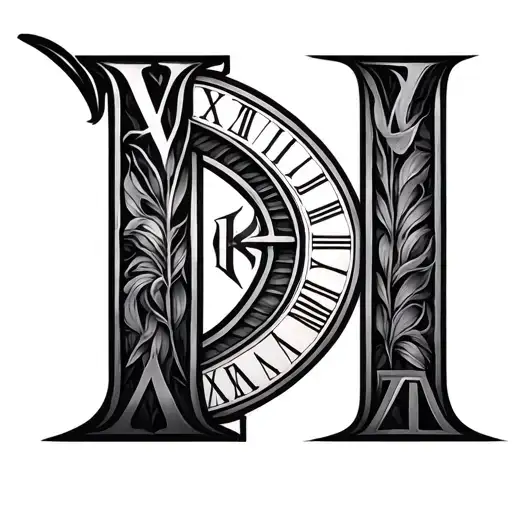 Vertical Roman Numeral