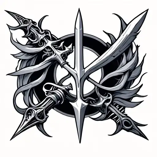 Trident And Gada Futuristic