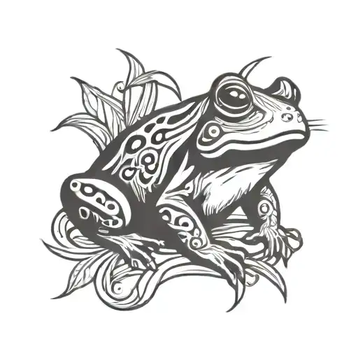 Frog Panda Church Silhouette