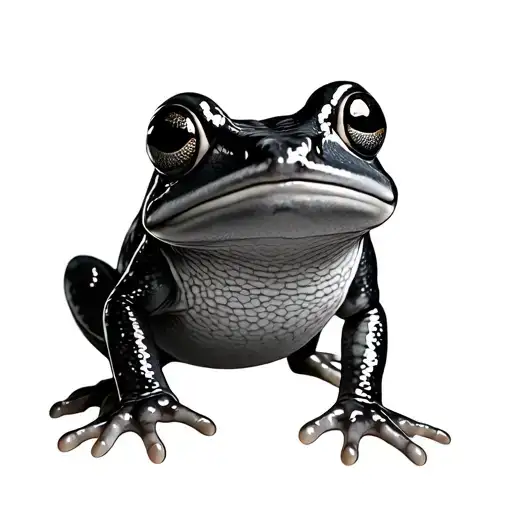 Cute African Rain Frog With A Smirk Om His Face