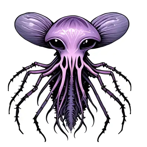 Creepy Alien Insectoid Jellyfish Mauve Stinger