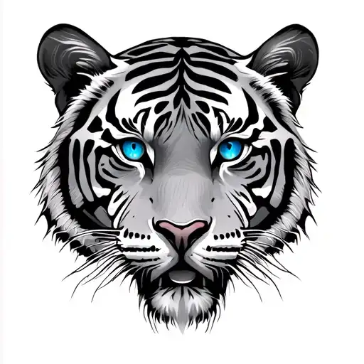 Tiger With Blue Eyes
