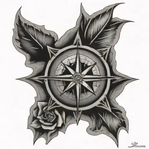 Rum And Compass Rose