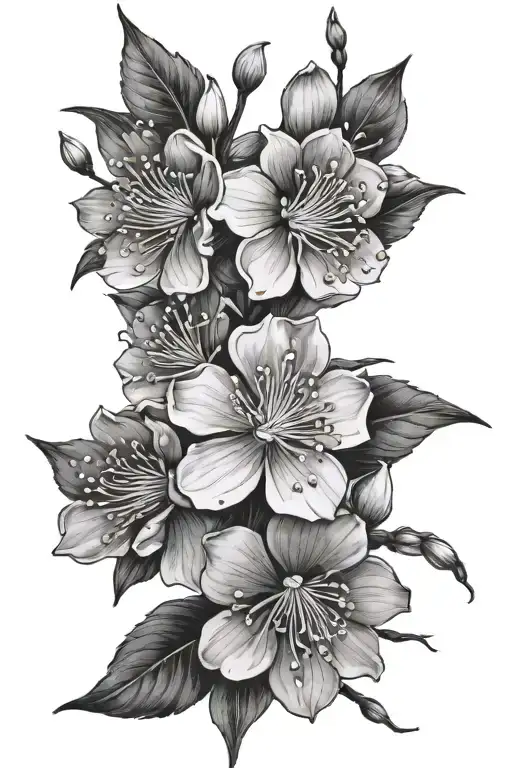 Sakura Flowers Growing