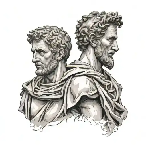 Julius Caesar And Marcus Aurelius Standing