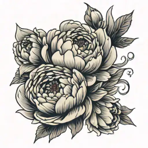 Knot Of 8 And Peony Flowers