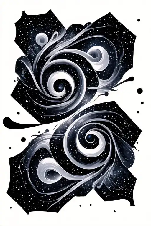 Hexagone And Galaxy Like Spiral