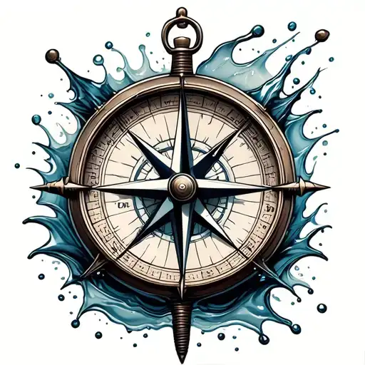 Compass With Water