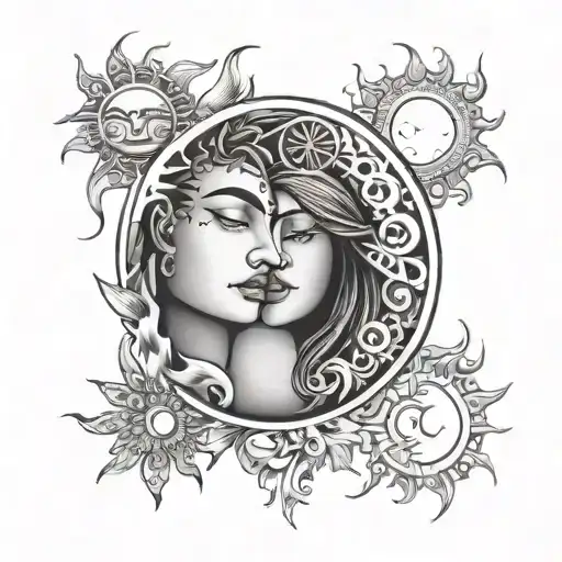 Moon Kissing Sun's Forehead