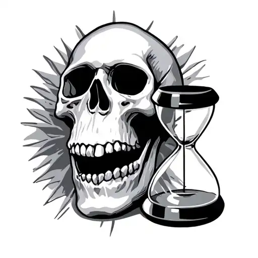Skull And Hour Glass