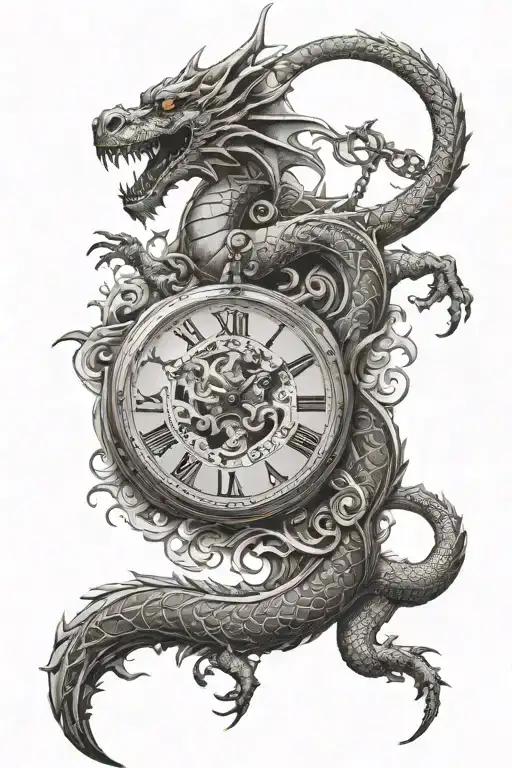 A Long Dragon And Pendant Watch