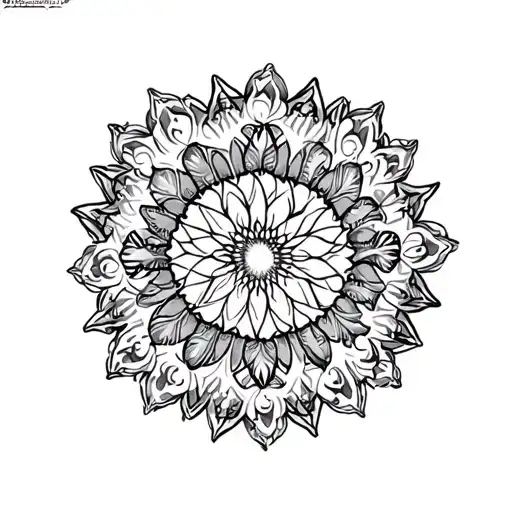 Mandala Based On The Drawings Of The Cold