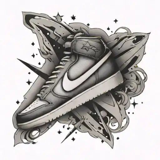 A Star Cominbed With The Nike Logo Incorporated