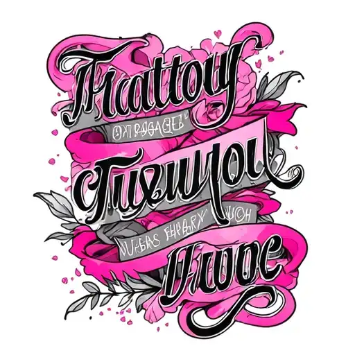 Pink And Length Text For Before