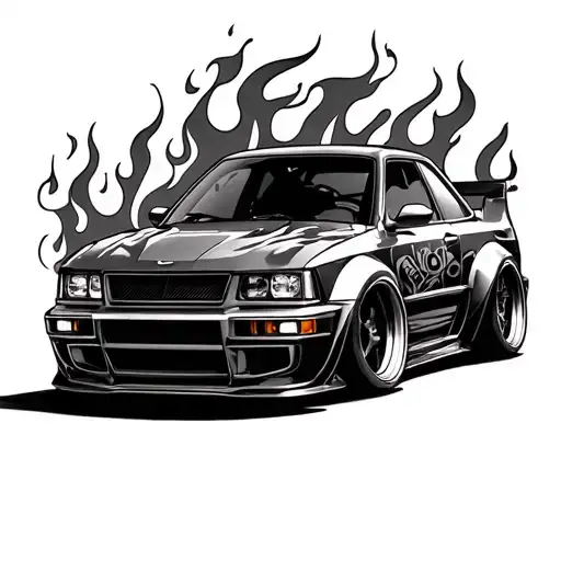 Jdm Cars Flames Skulls Gym