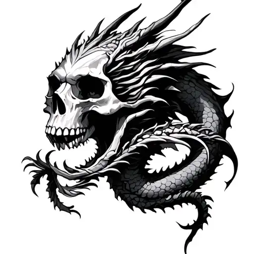 Skull And Dragon Wrapped