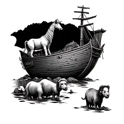Noah Ark And Animals