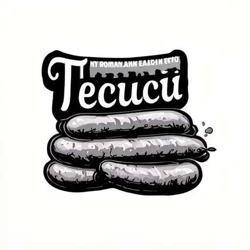 Romanian Meat Sausages And Romanian Tecuci Mustard