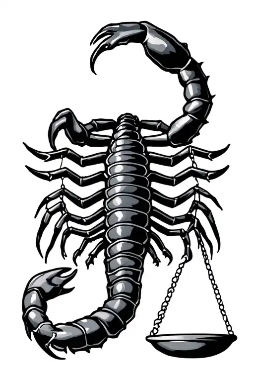 Scorpion Sign And Scale Balance