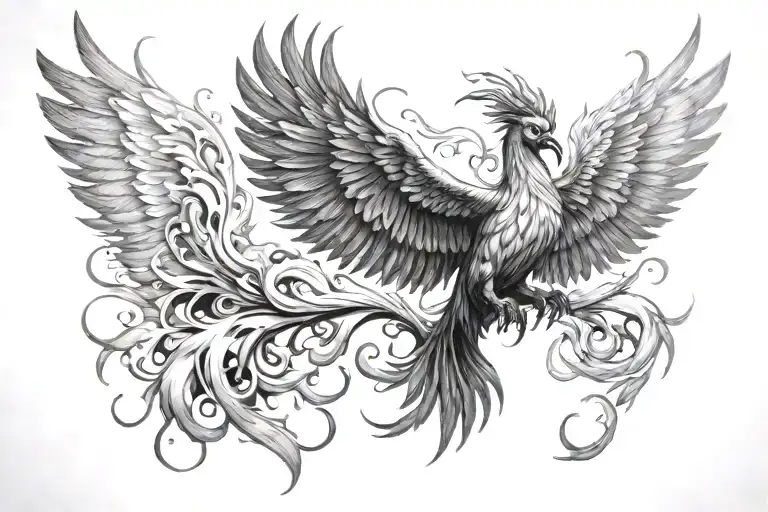 Phoenix Rising From The Ashes