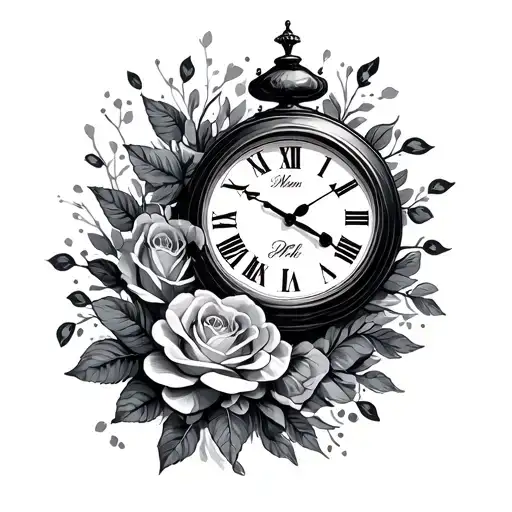 Clock And Mom And Dad Memorial