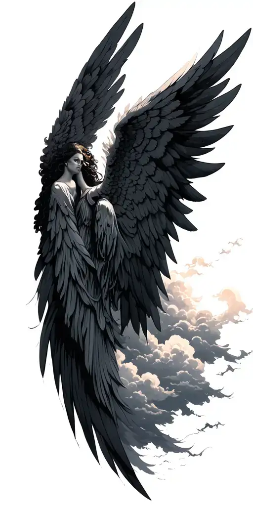 Angel Wings And Clouds