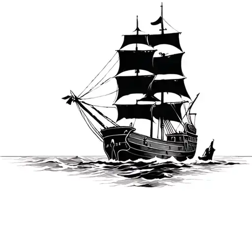 Black Pirate Ship