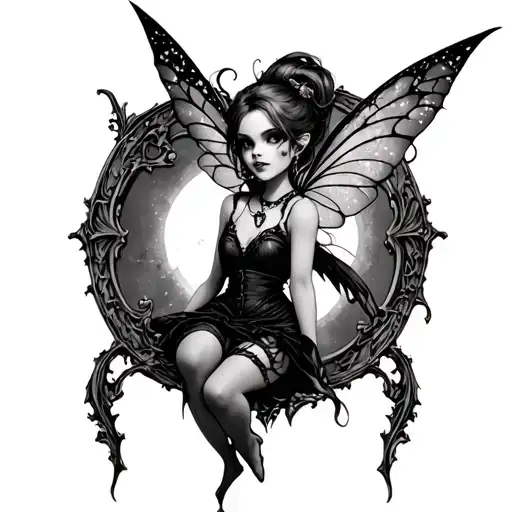 Evil Mean Dark Goth Tinkerbell
