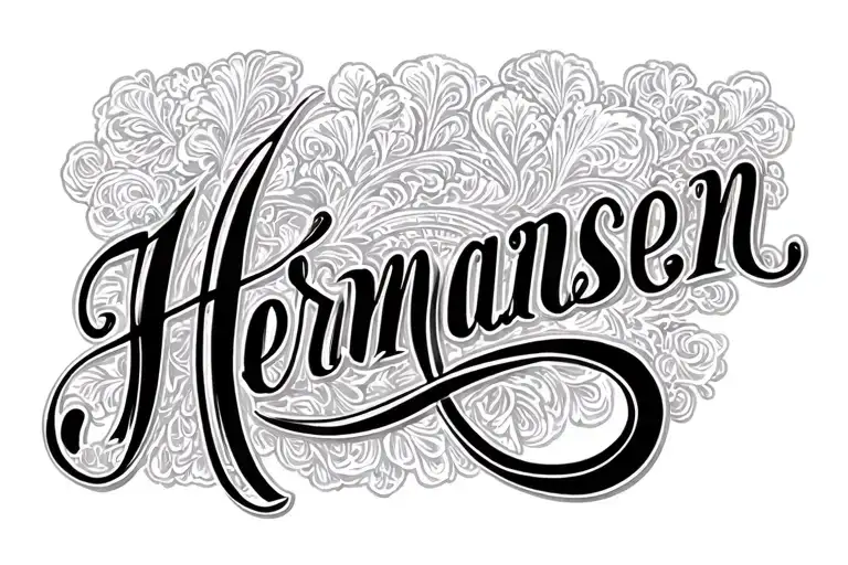 Hermansen Name Cursive Writing