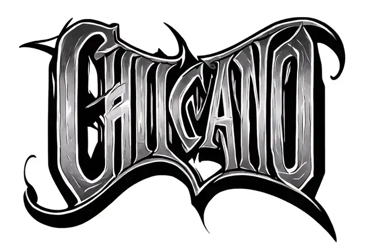Chicano Style Tattoo Lettering