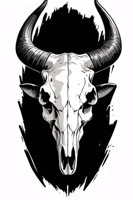 Long Horn Bull Skull