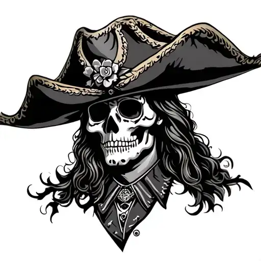 Day Of The Dead Pirate King Wearing Hat