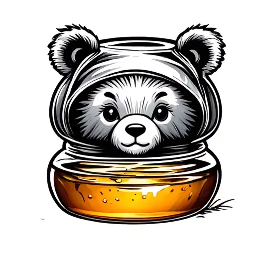 Baby Bear Shaped Honey Jar