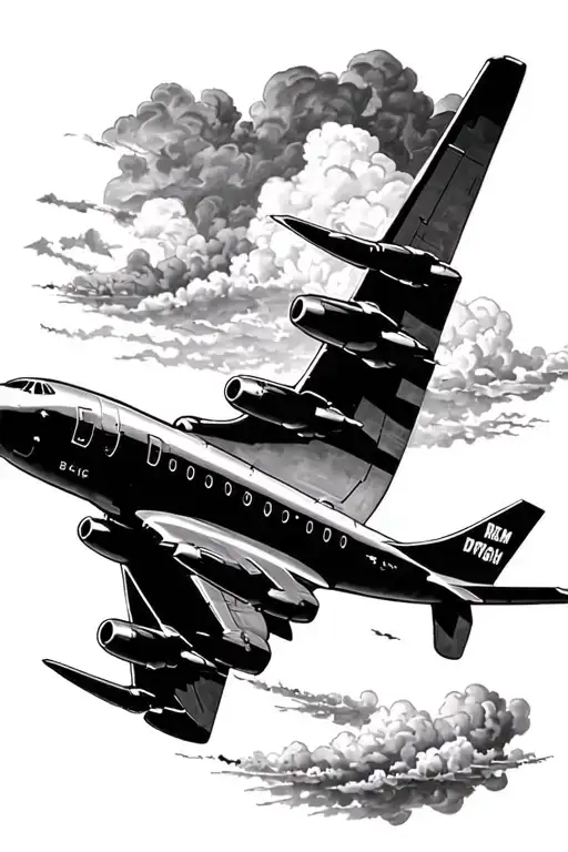 Dream Big And Fly High With A Airplane Tatto On A Arm