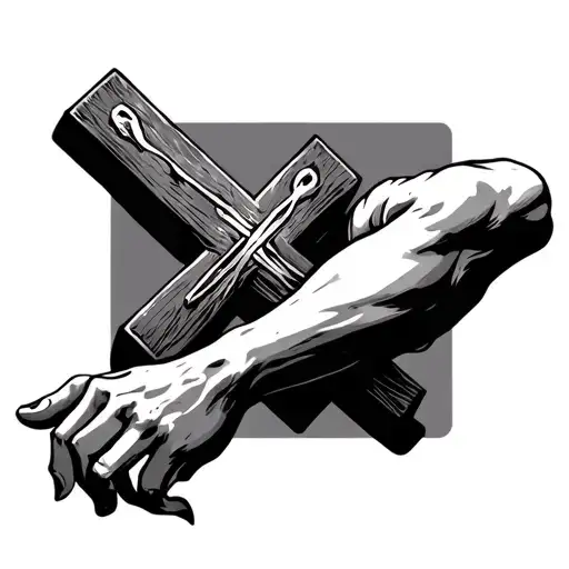 A Cross That Has A Circle That Wraps Around Thw Arm