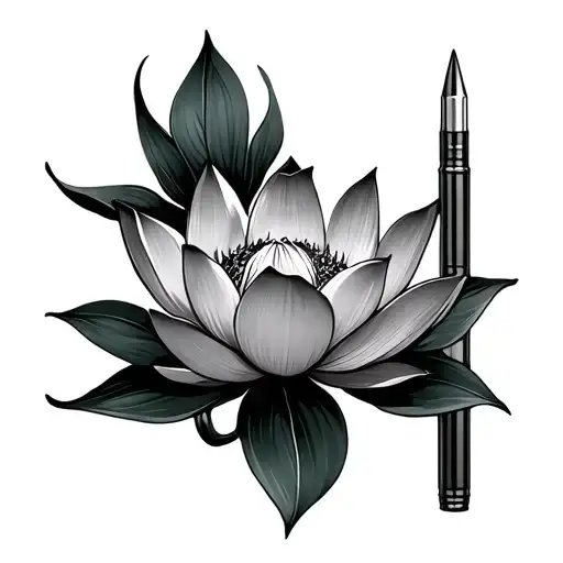 Lotus Flower And Bullet