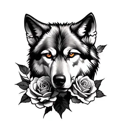Wolf And Roses