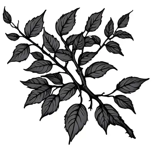 Masculine Style Tree Branch With Leaves Arm Band