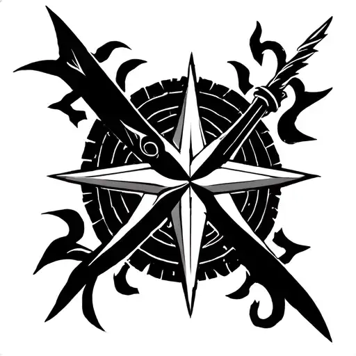 Rabe Kompass Odin Symbol With Valkeryie
