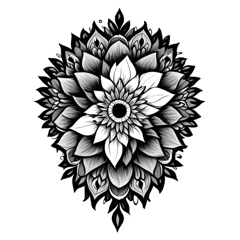 Mandala Design Combining Elements