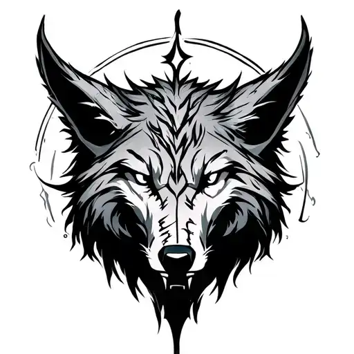 Rune Fenrir Whit Runes