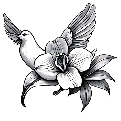 Dove Cross Orchid Flower