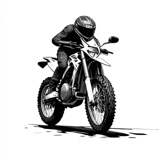 Supermoto Bike Into A Graphic
