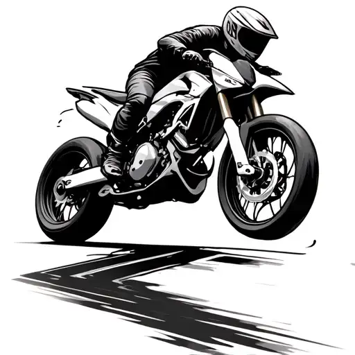 Supermoto Bike Doing Wheelie