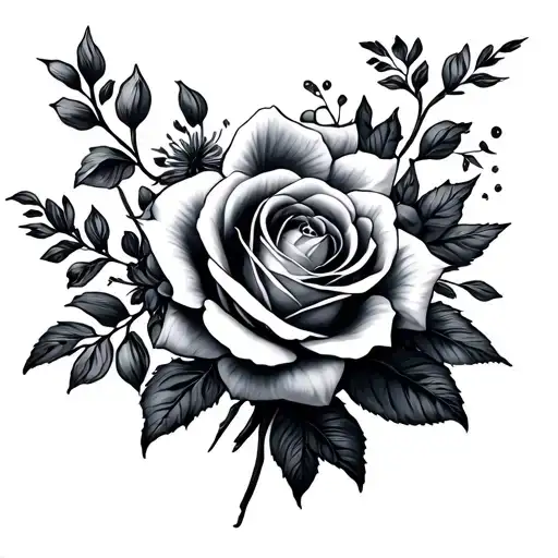 Flowers And Roses Wrapped