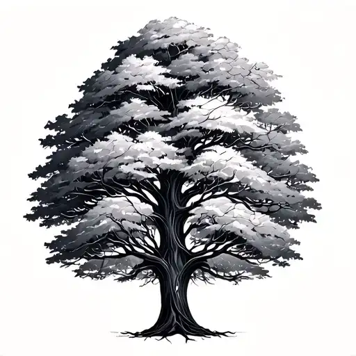 Living Tree Made Out Of Names Intertwined